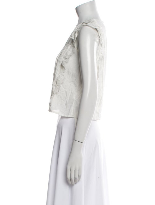 Zadig & Voltaire Square Neckline Sleeveless Crop Top