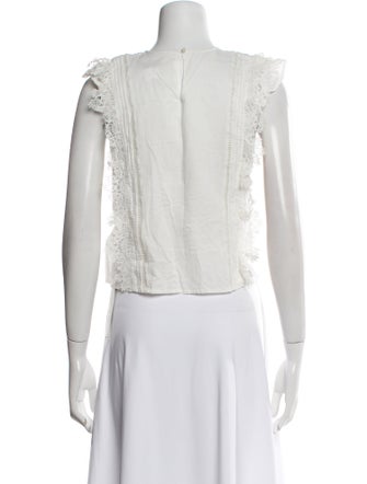 Zadig & Voltaire Square Neckline Sleeveless Crop Top