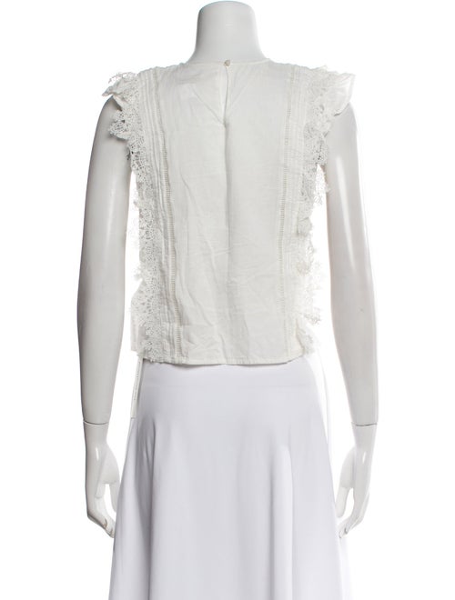 Zadig & Voltaire Square Neckline Sleeveless Crop Top