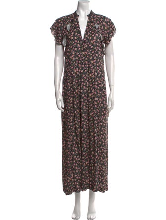 Zadig & Voltaire Floral Print Long Dress