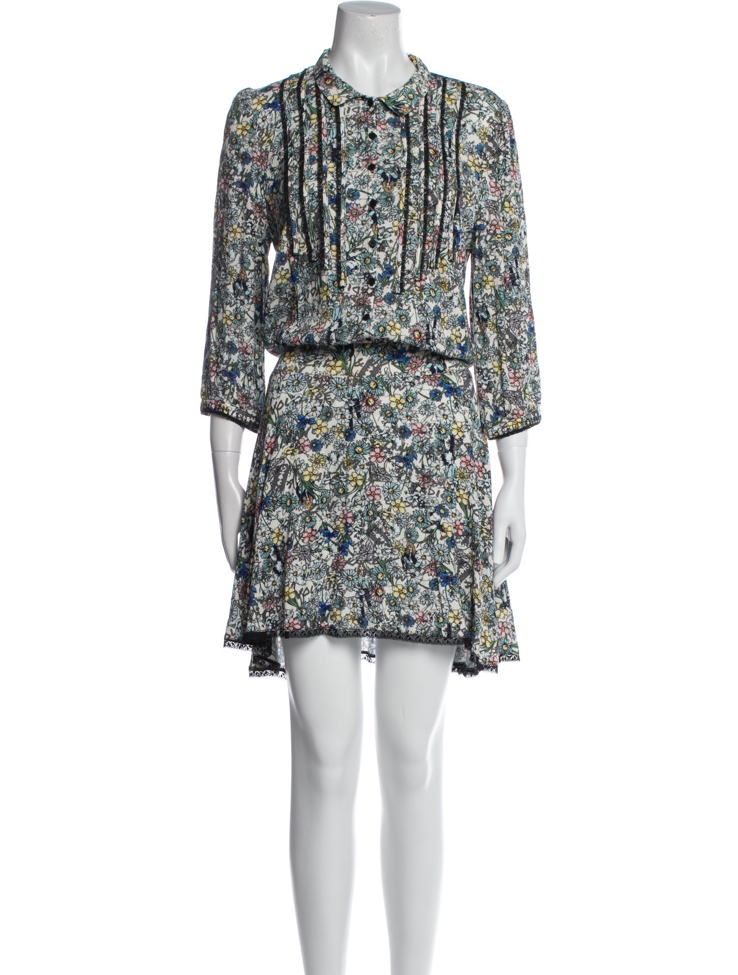 Zadig & Voltaire Floral Print Mini Dress