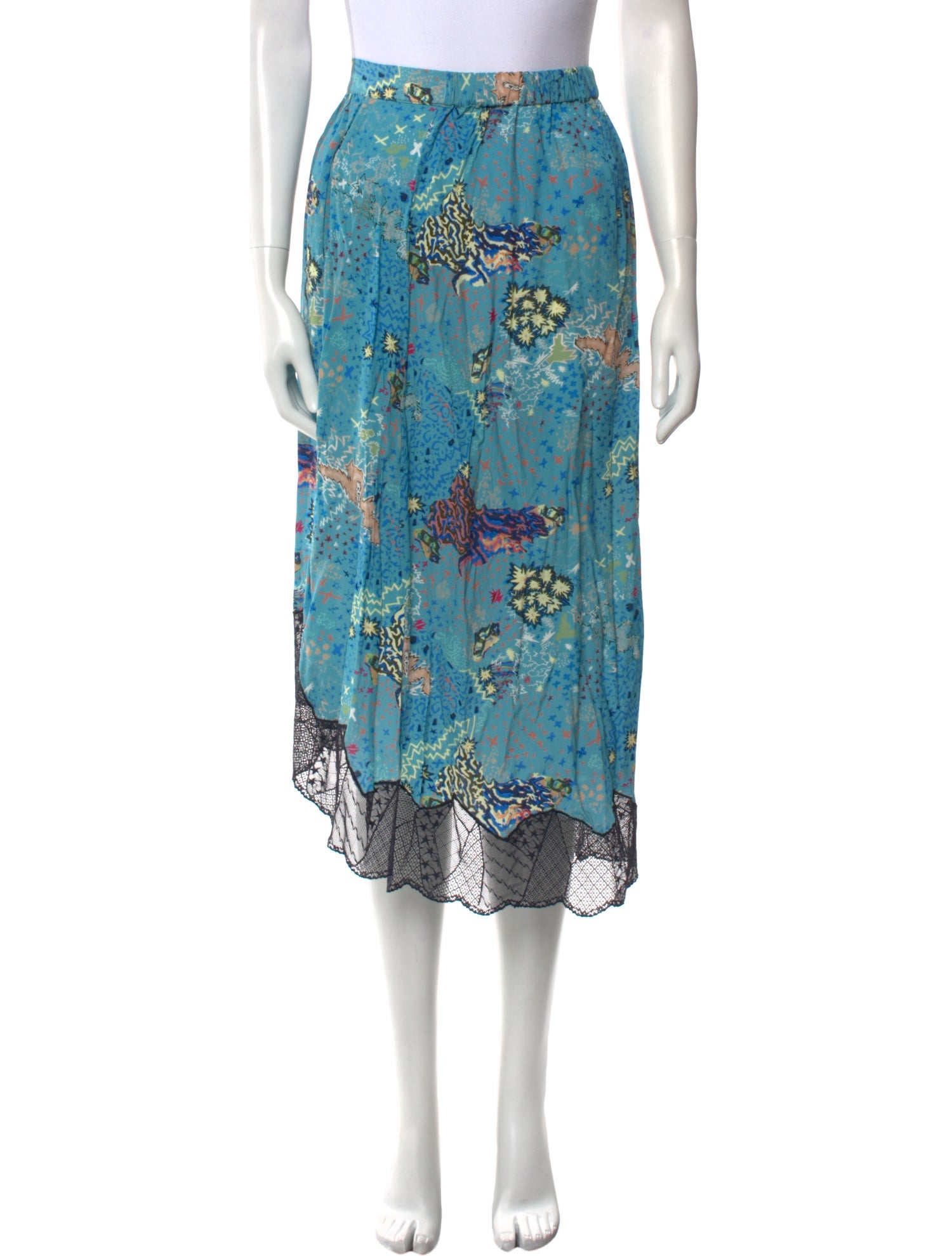 Zadig & Voltaire Printed Midi Length Skirt