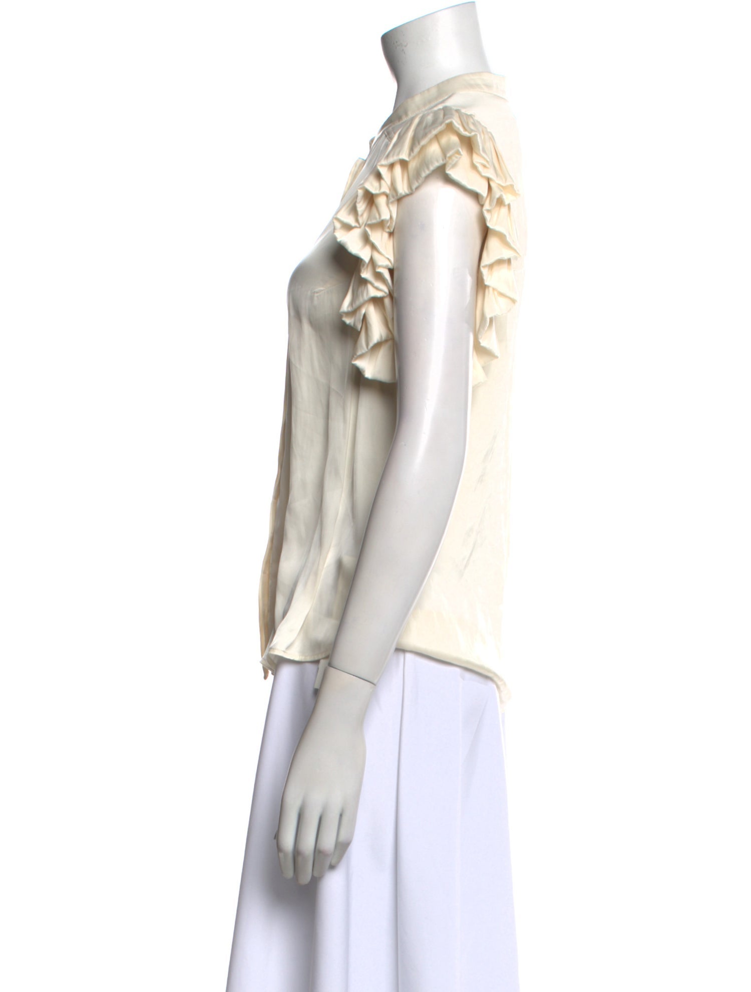 Zadig & Voltaire Mock Neck Short Sleeve Top