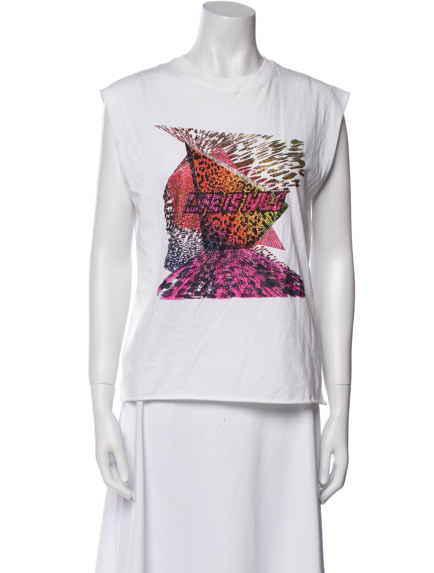 Zadig & Voltaire Graphic Print Bateau Neckline T-Shirt