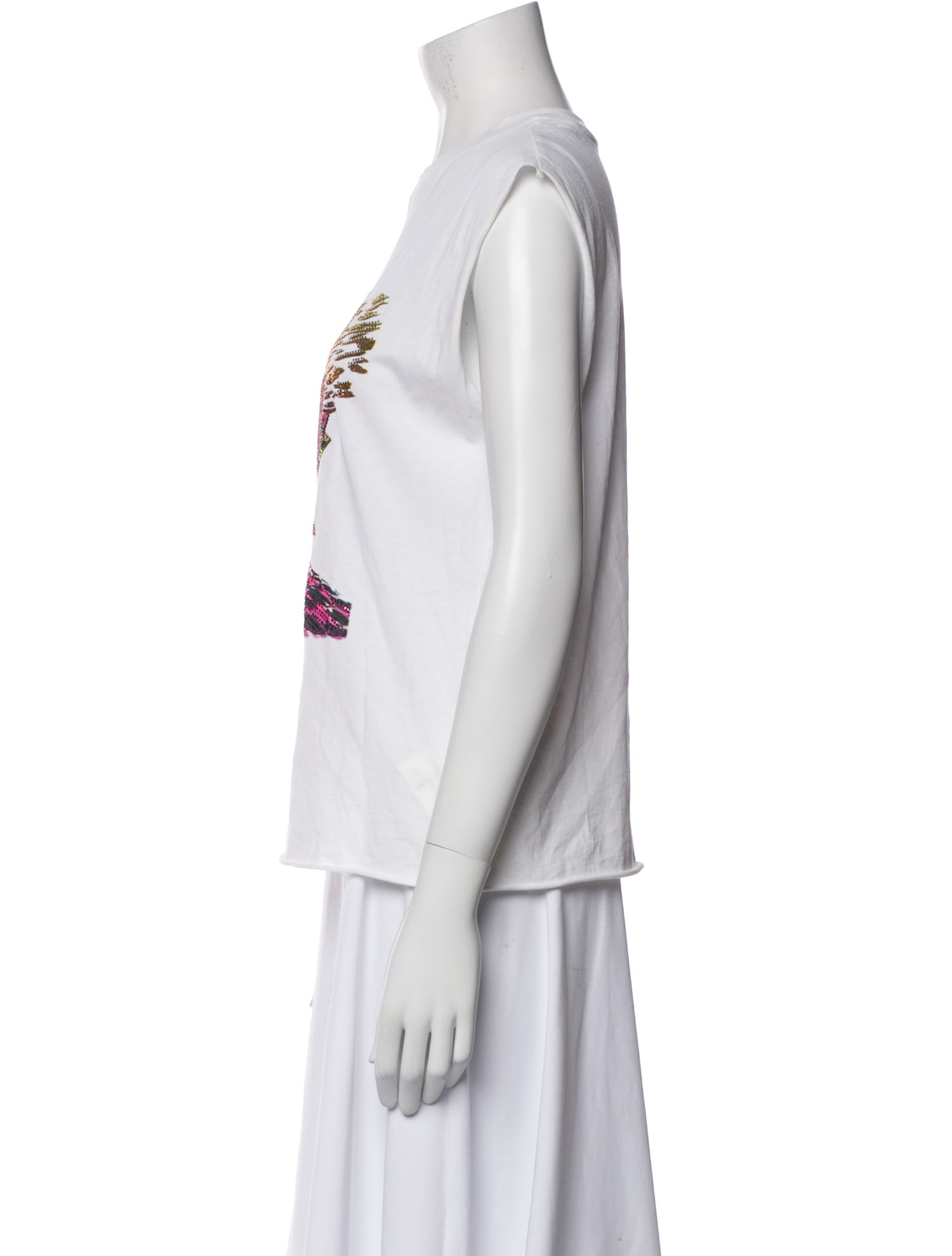 Zadig & Voltaire Graphic Print Bateau Neckline T-Shirt