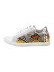 Zadig & Voltaire Leather Animal Print Sneakers