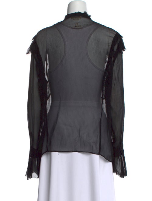 Zadig & Voltaire Mock Neck Long Sleeve Blouse