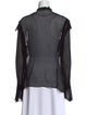 Zadig & Voltaire Mock Neck Long Sleeve Blouse