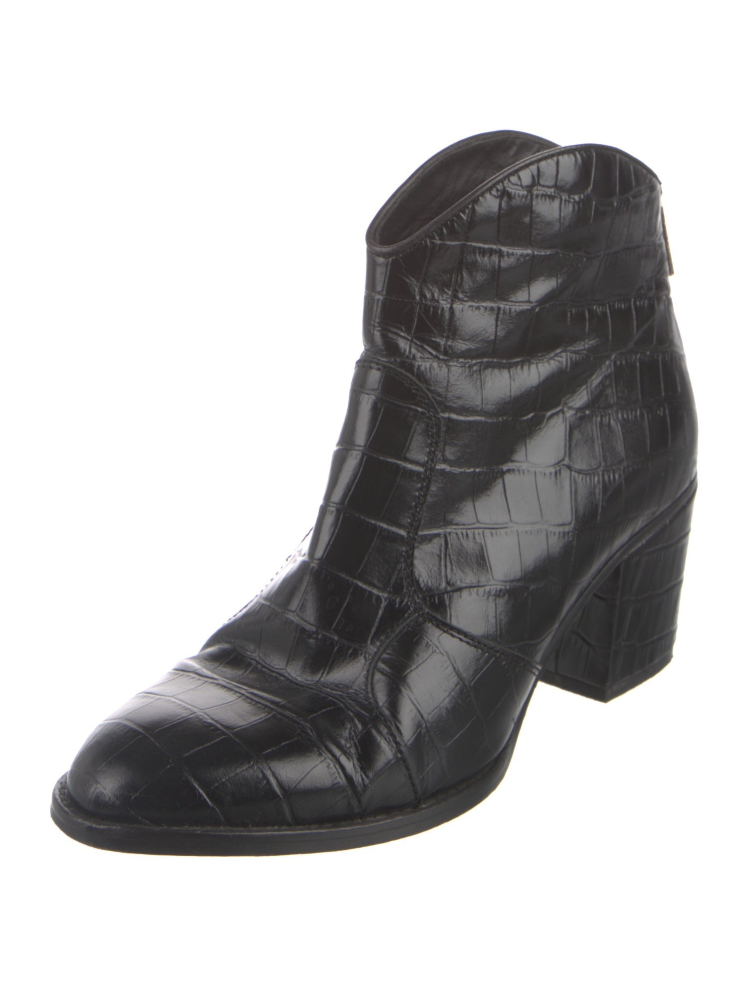 Zadig & Voltaire Embossed Leather Boots