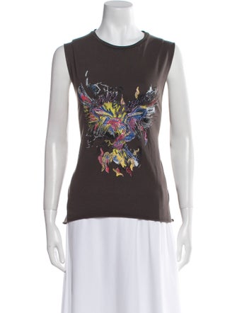 Zadig & Voltaire Graphic Print Crew Neck Top