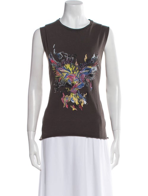 Zadig & Voltaire Graphic Print Crew Neck Top