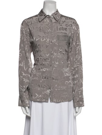 Zadig & Voltaire Silk Printed Button-Up Top