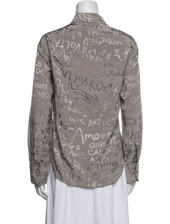 Zadig & Voltaire Silk Printed Button-Up Top
