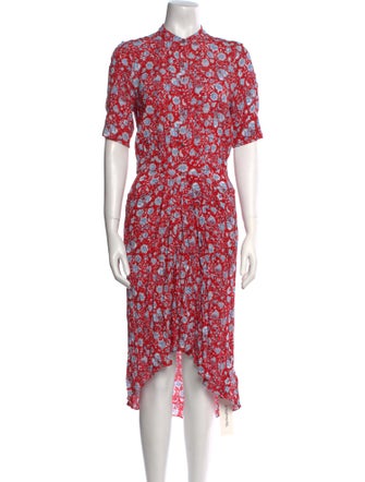 Zadig & Voltaire Floral Print Midi Length Dress
