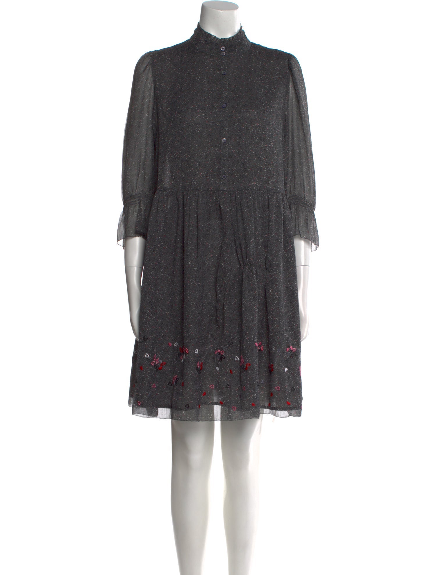 Zadig & Voltaire Floral Print Knee-Length Dress