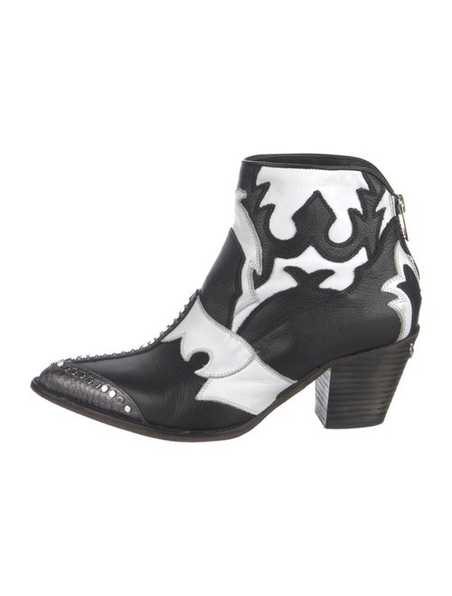 Zadig & Voltaire Leather Colorblock Pattern Boots