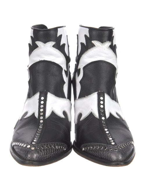 Zadig & Voltaire Leather Colorblock Pattern Boots