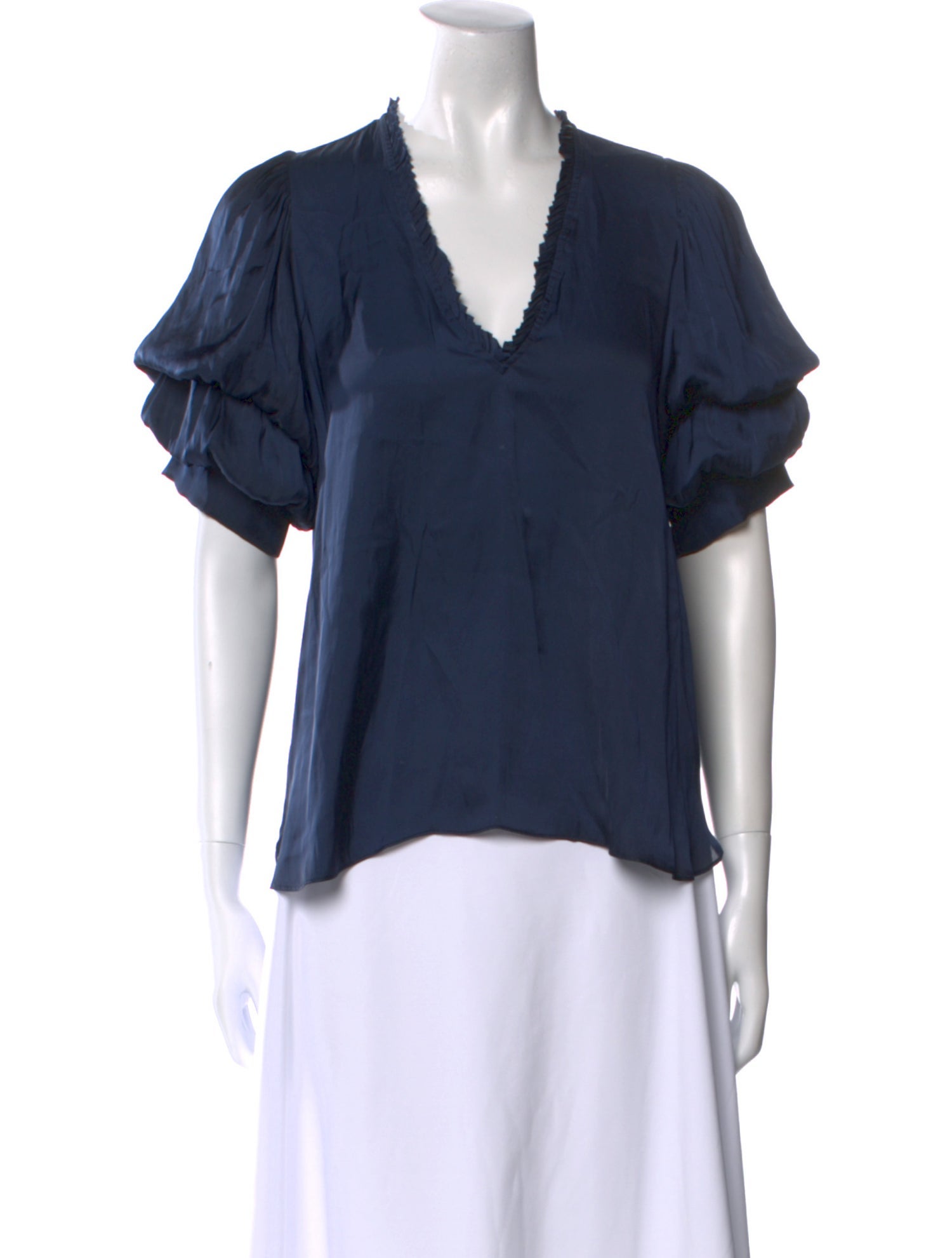 Zadig & Voltaire V-Neck Short Sleeve Blouse