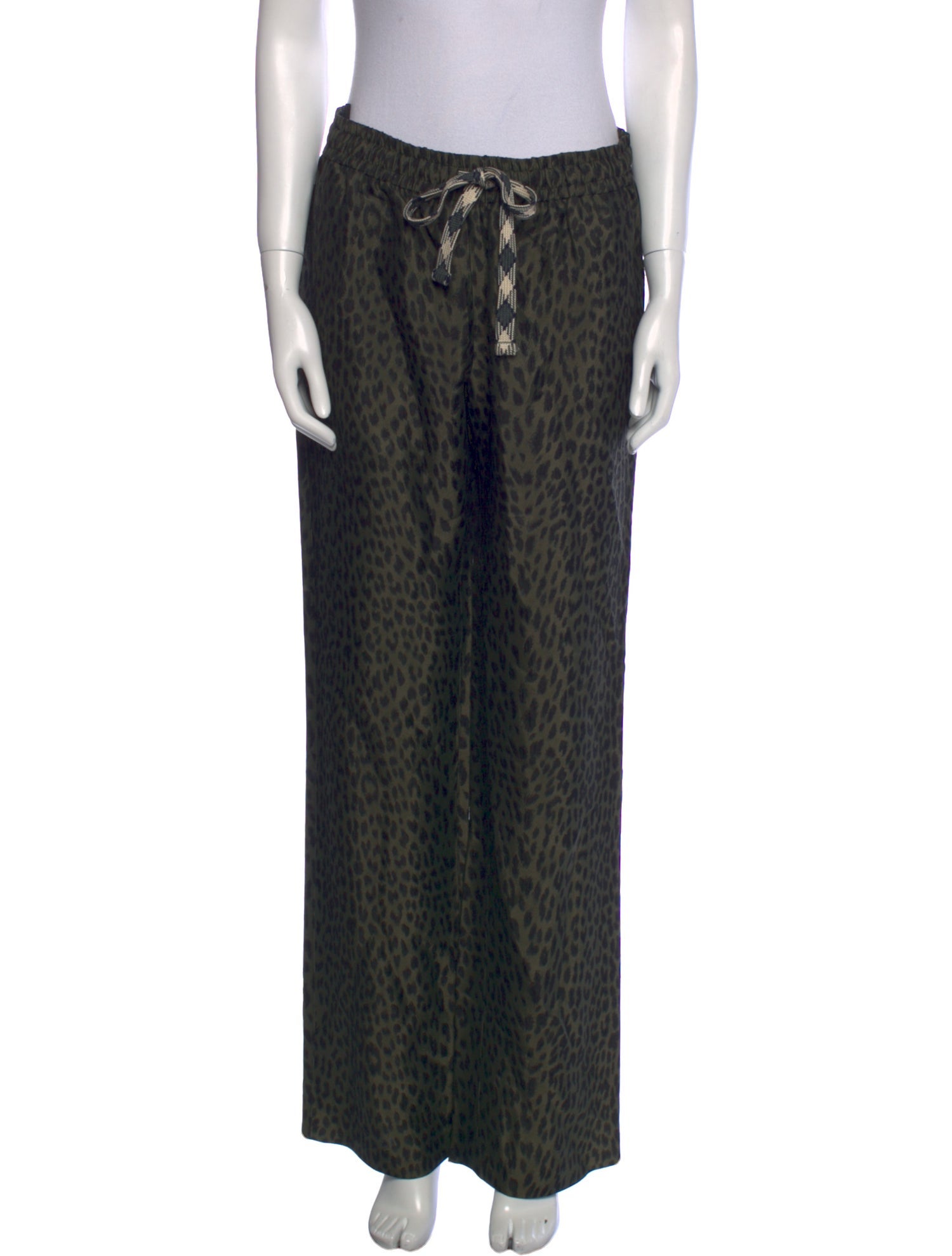 Zadig & Voltaire Animal Print Wide Leg Pants