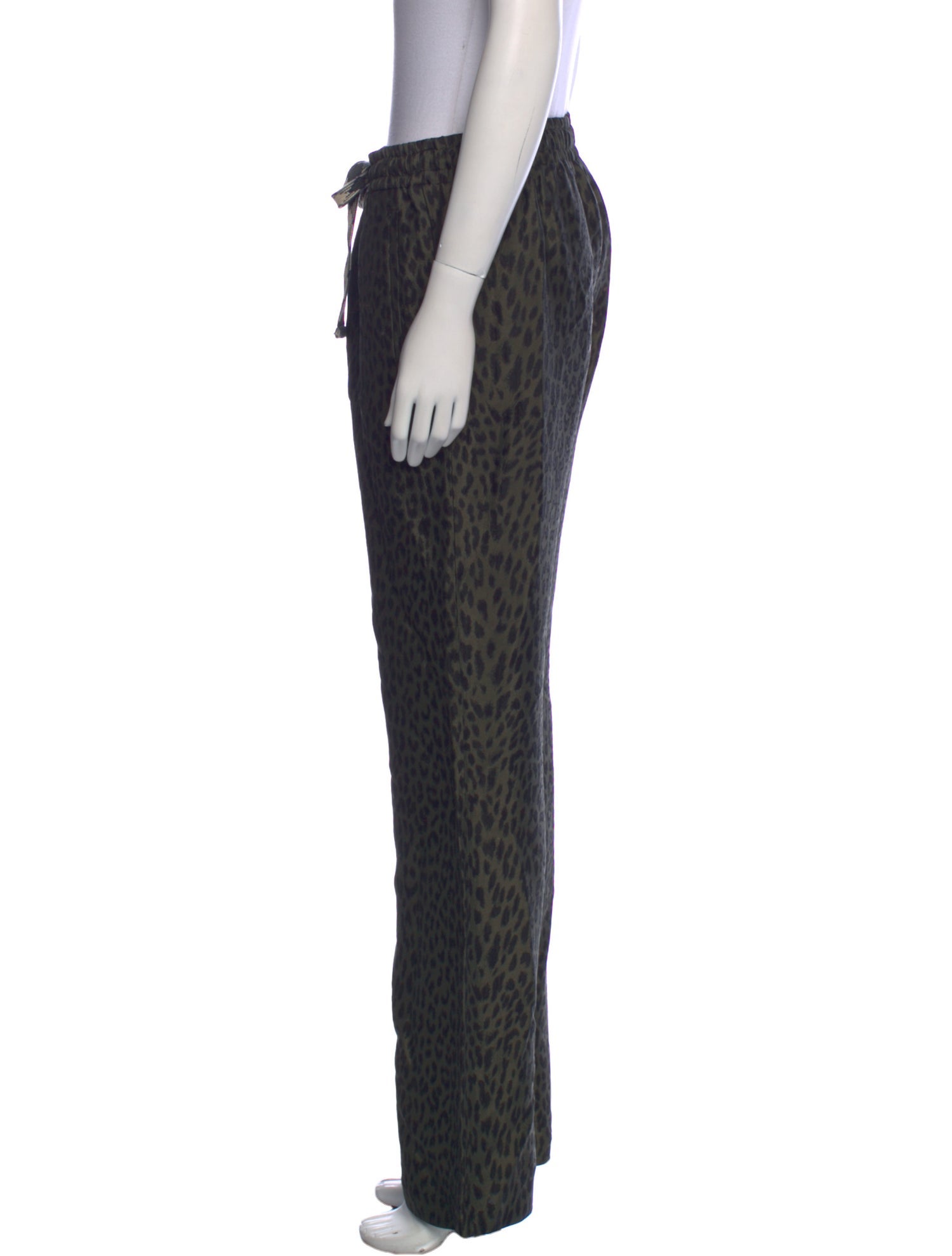 Zadig & Voltaire Animal Print Wide Leg Pants