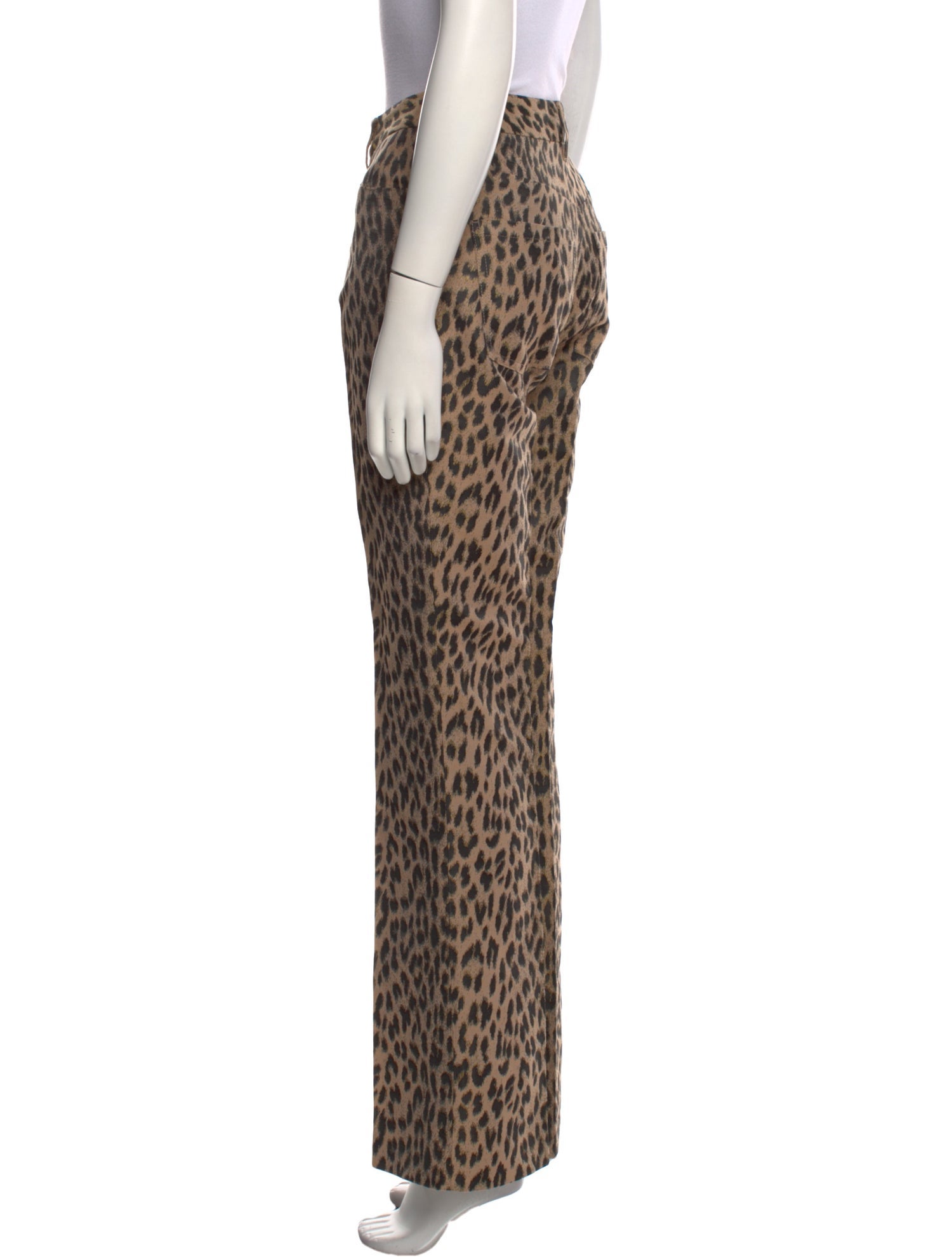 Zadig & Voltaire Animal Print Wide Leg Pants
