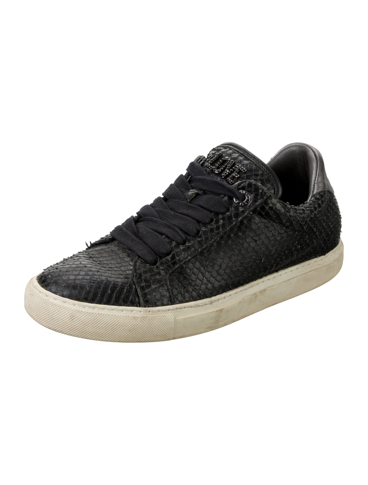 Zadig & Voltaire Embossed Leather Sneakers
