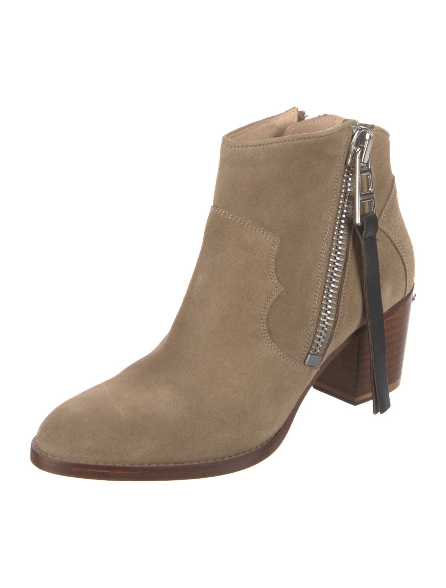 Zadig & Voltaire Suede Embroidered Accent Boots