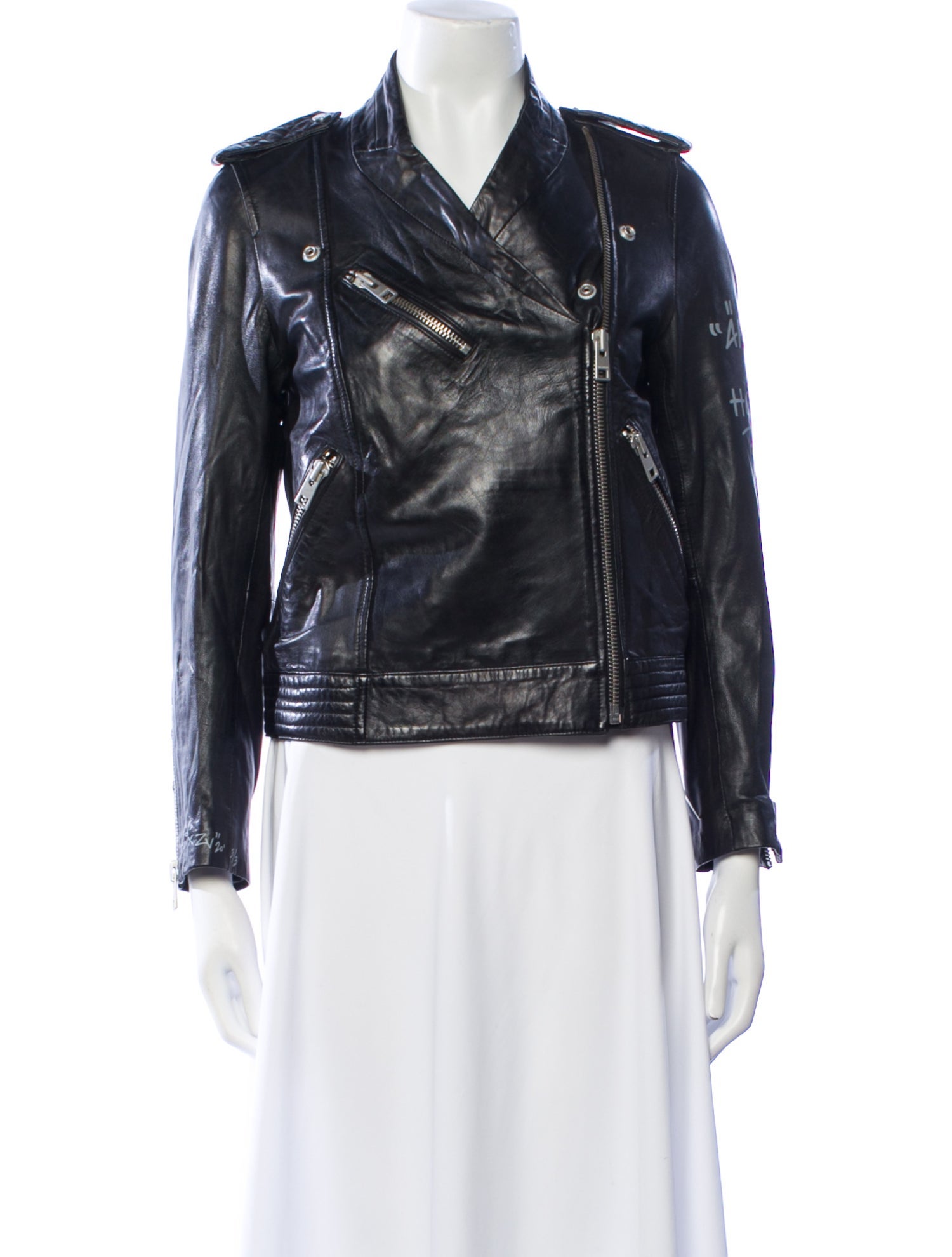 Zadig & Voltaire Lamb Leather Biker Jacket