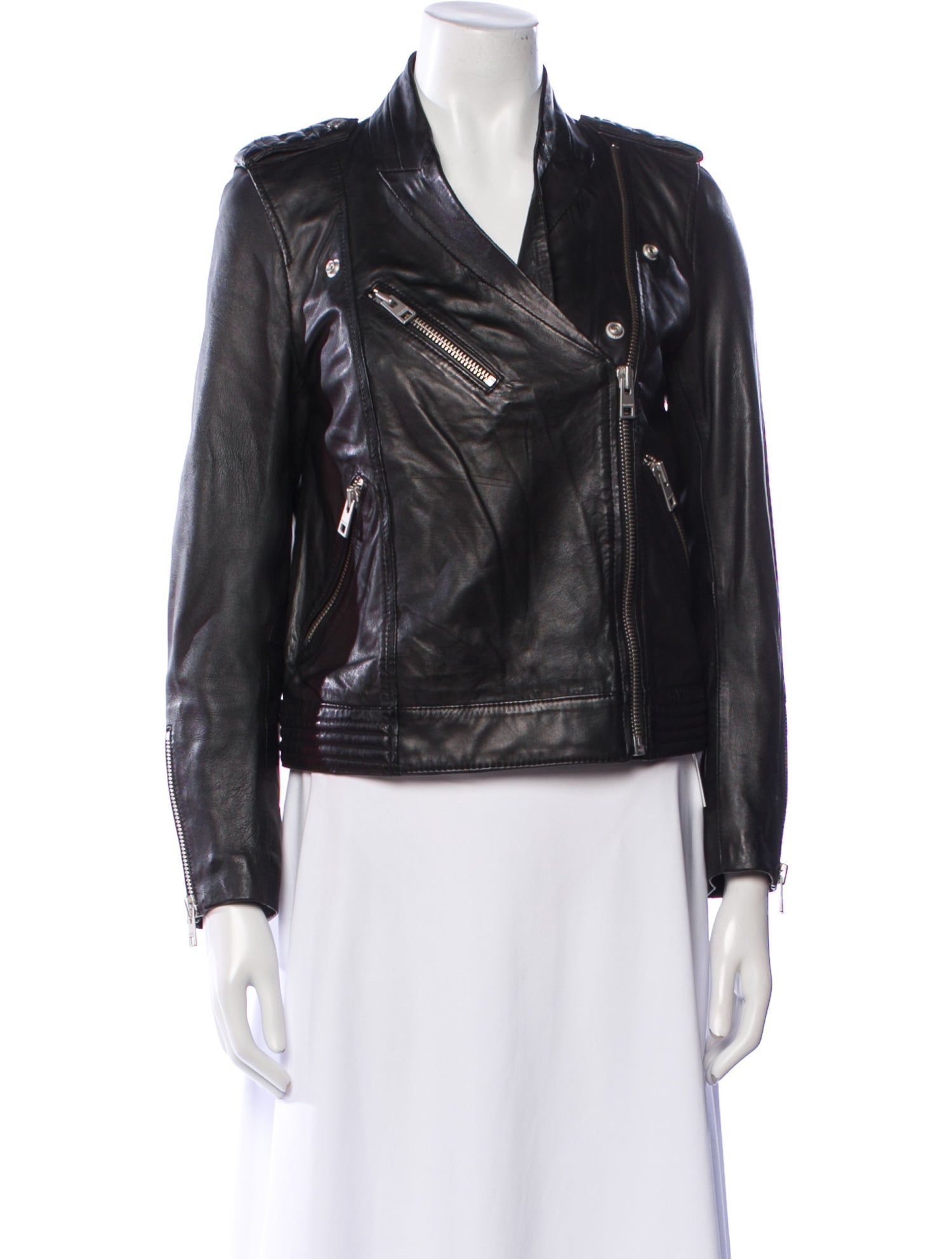 Zadig & Voltaire Lamb Leather Biker Jacket