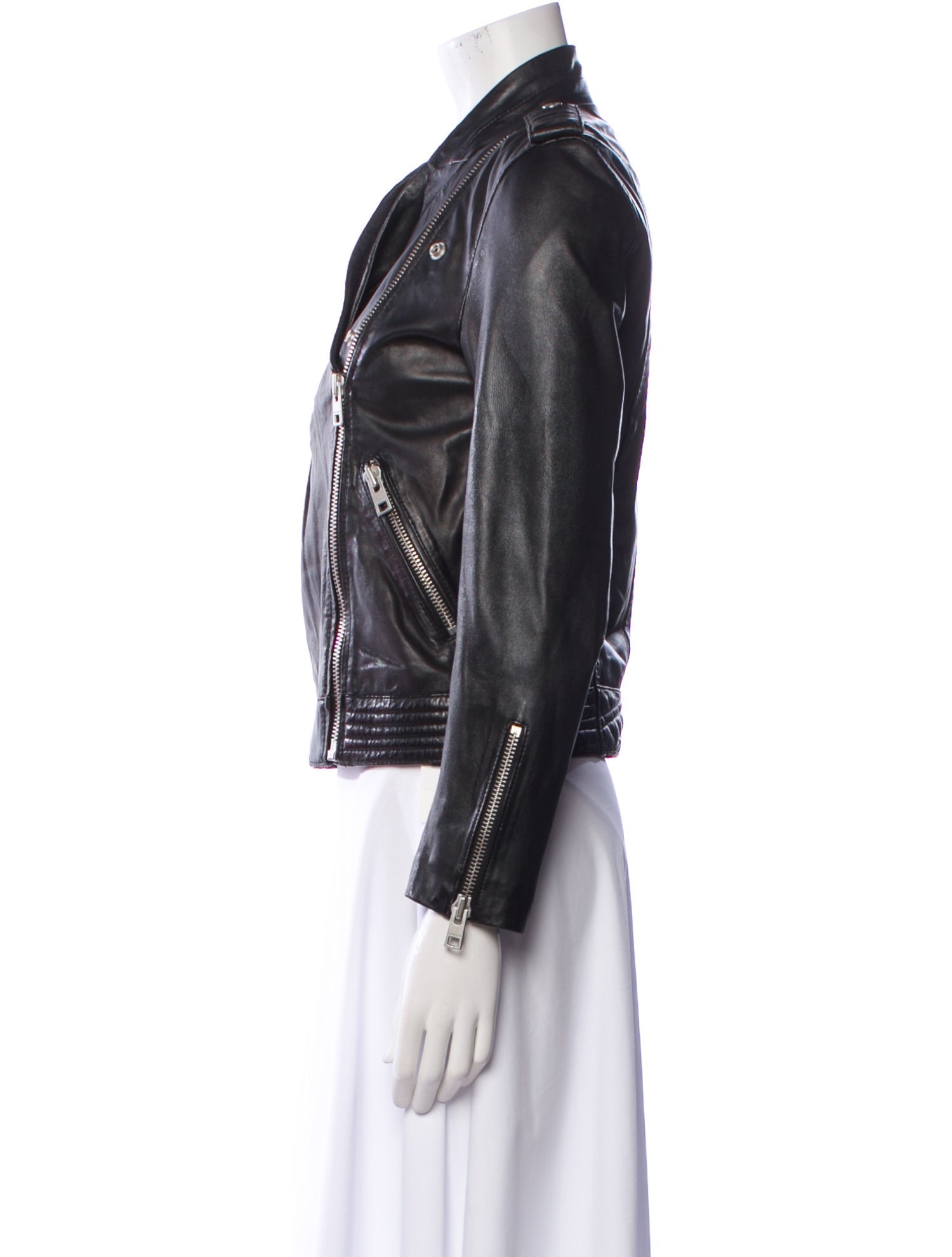 Zadig & Voltaire Lamb Leather Biker Jacket