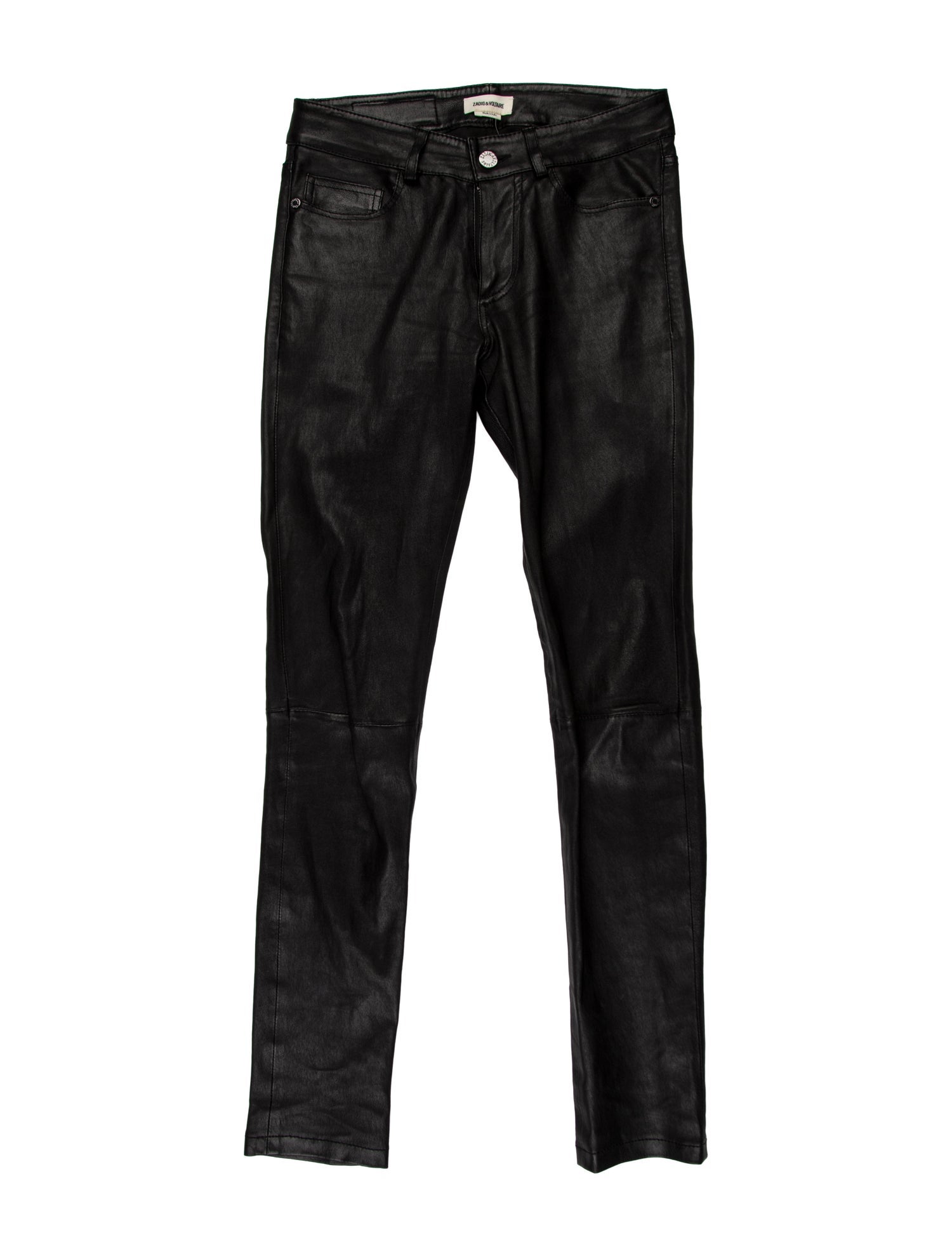 Zadig & Voltaire Lamb Leather Skinny Leg Pants