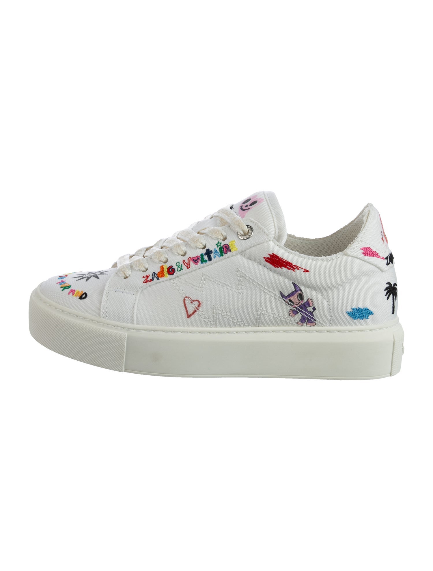 Zadig & Voltaire Canvas Printed Sneakers