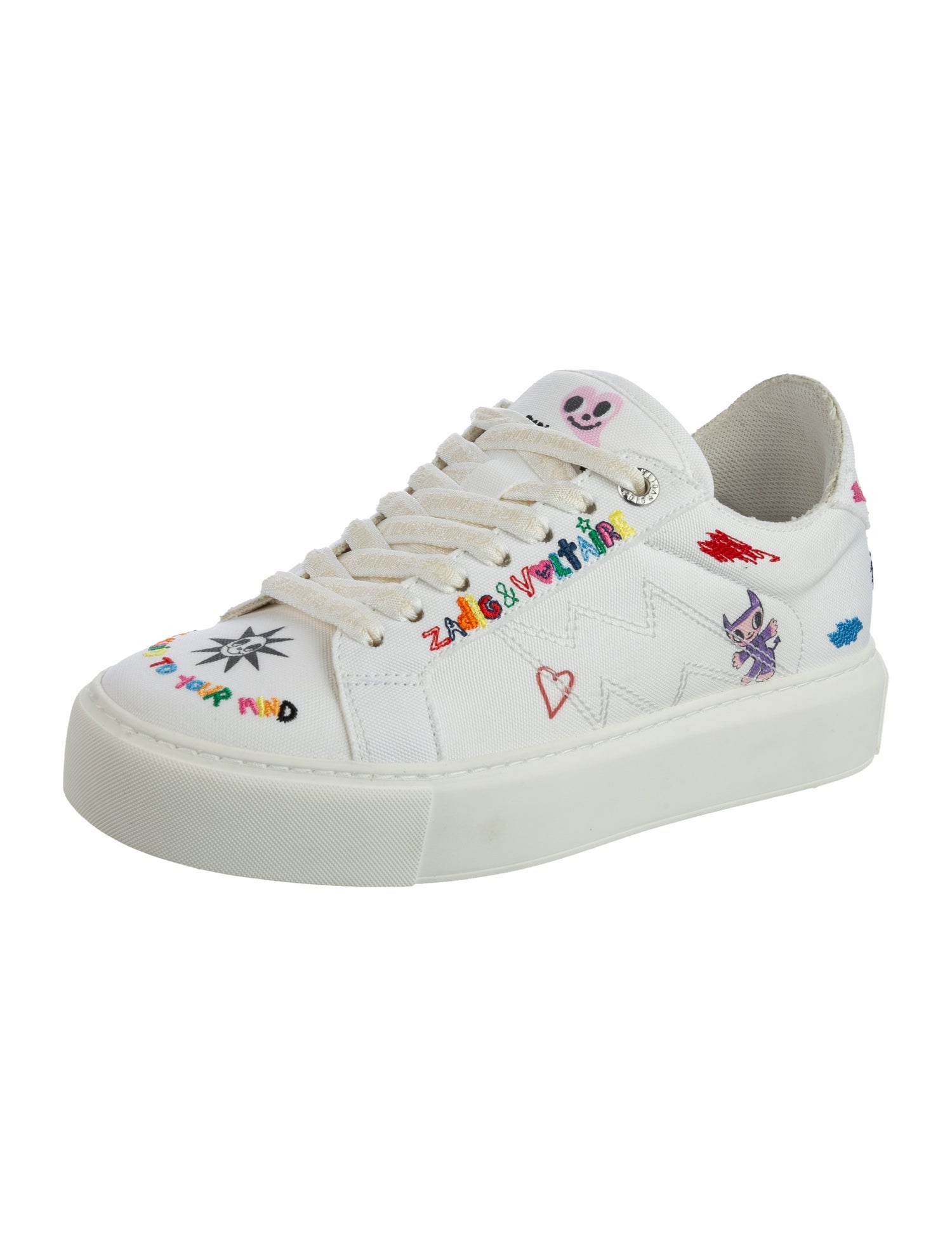 Zadig & Voltaire Canvas Printed Sneakers