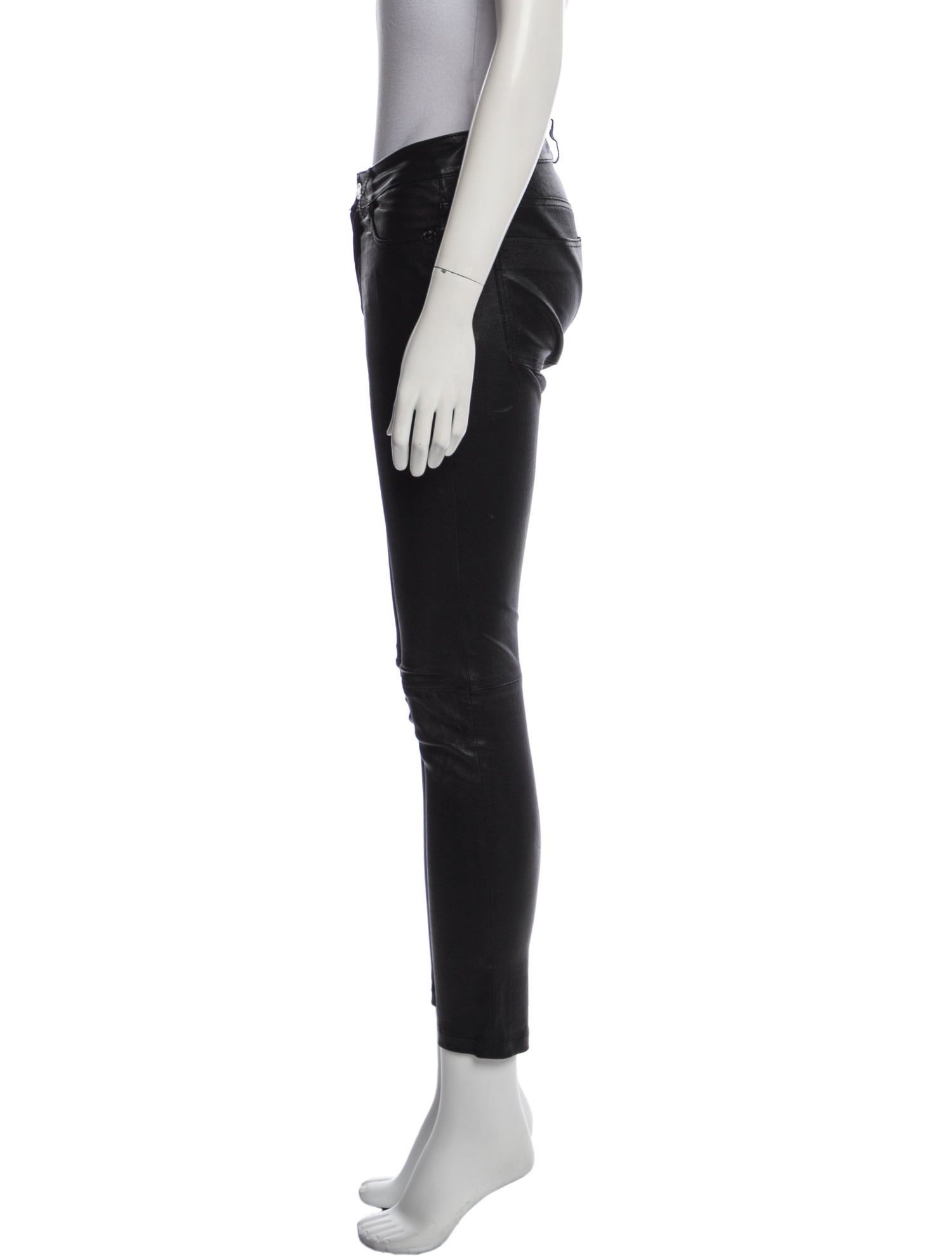 Zadig & Voltaire Lamb Leather Skinny Leg Pants