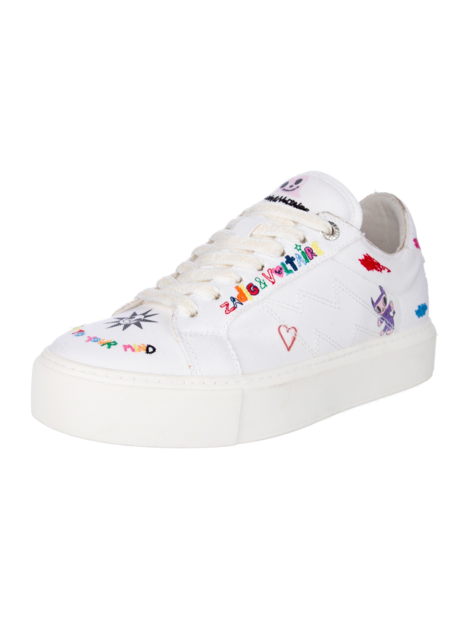 Zadig & Voltaire Canvas Printed Sneakers