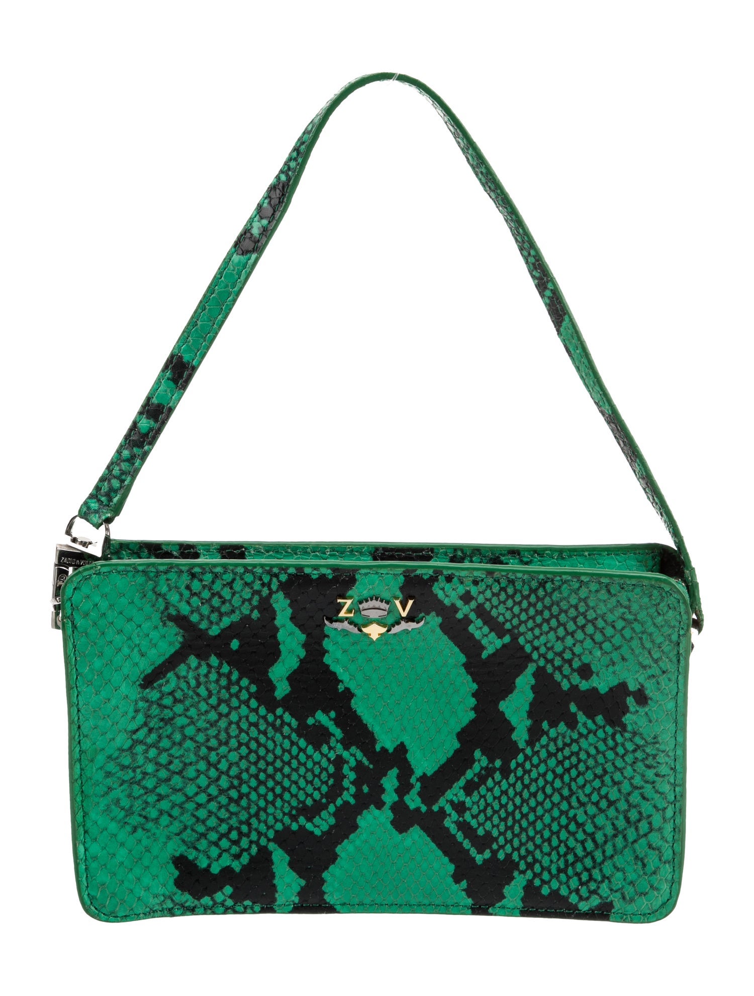 Zadig & Voltaire Embossed Leather Top Handle Bag