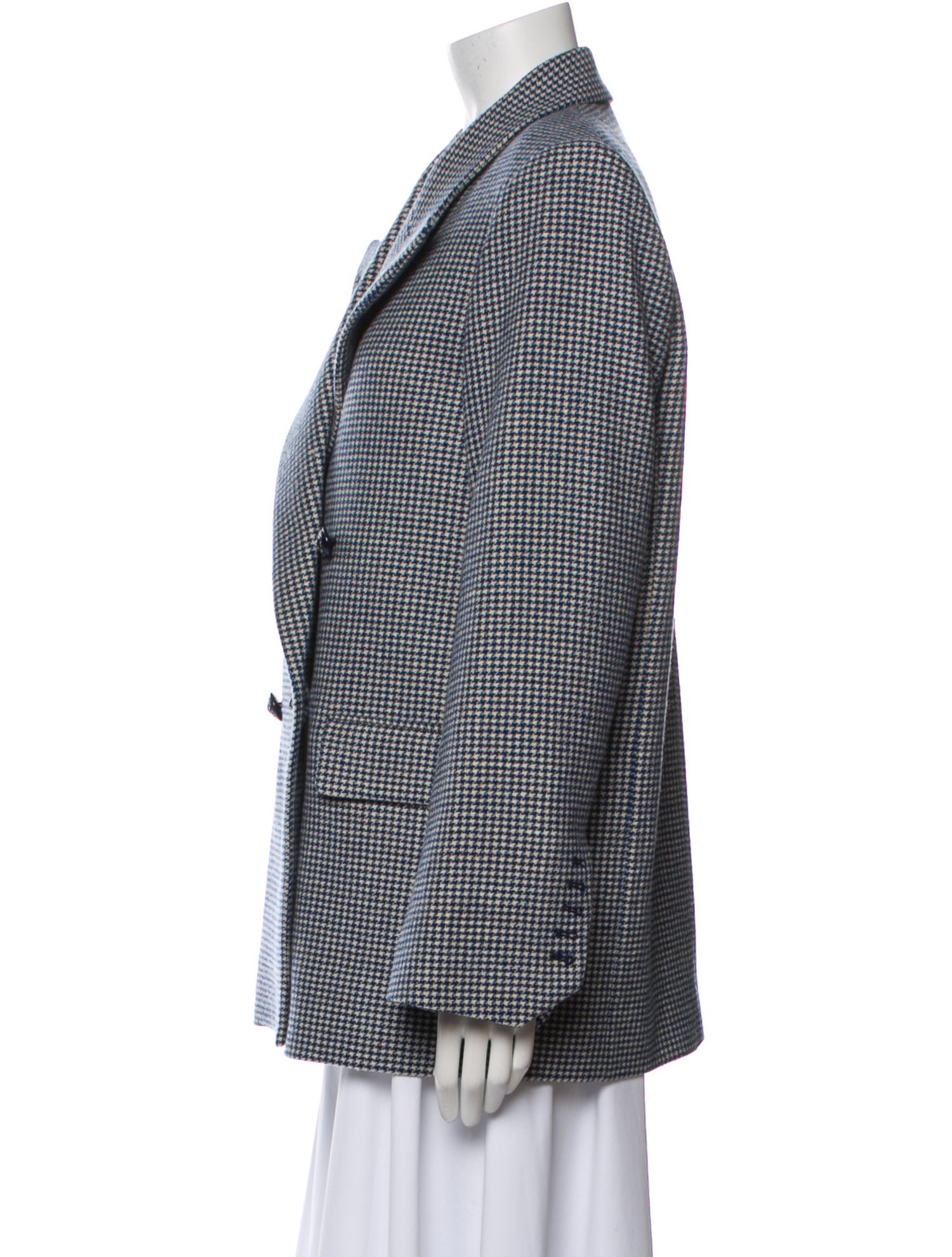 Zadig & Voltaire Wool Plaid Print Blazer