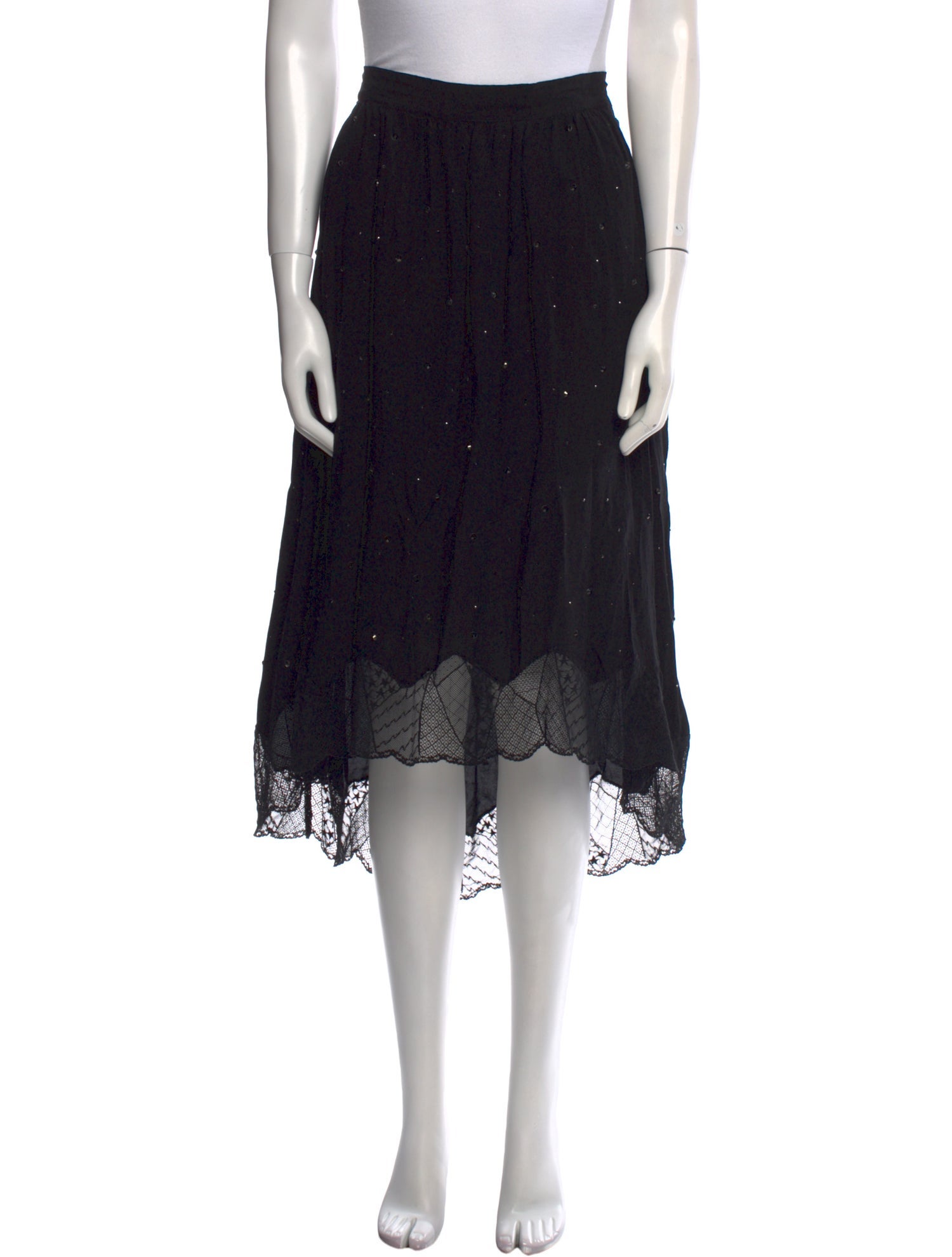 Zadig & Voltaire Silk Midi Length Skirt