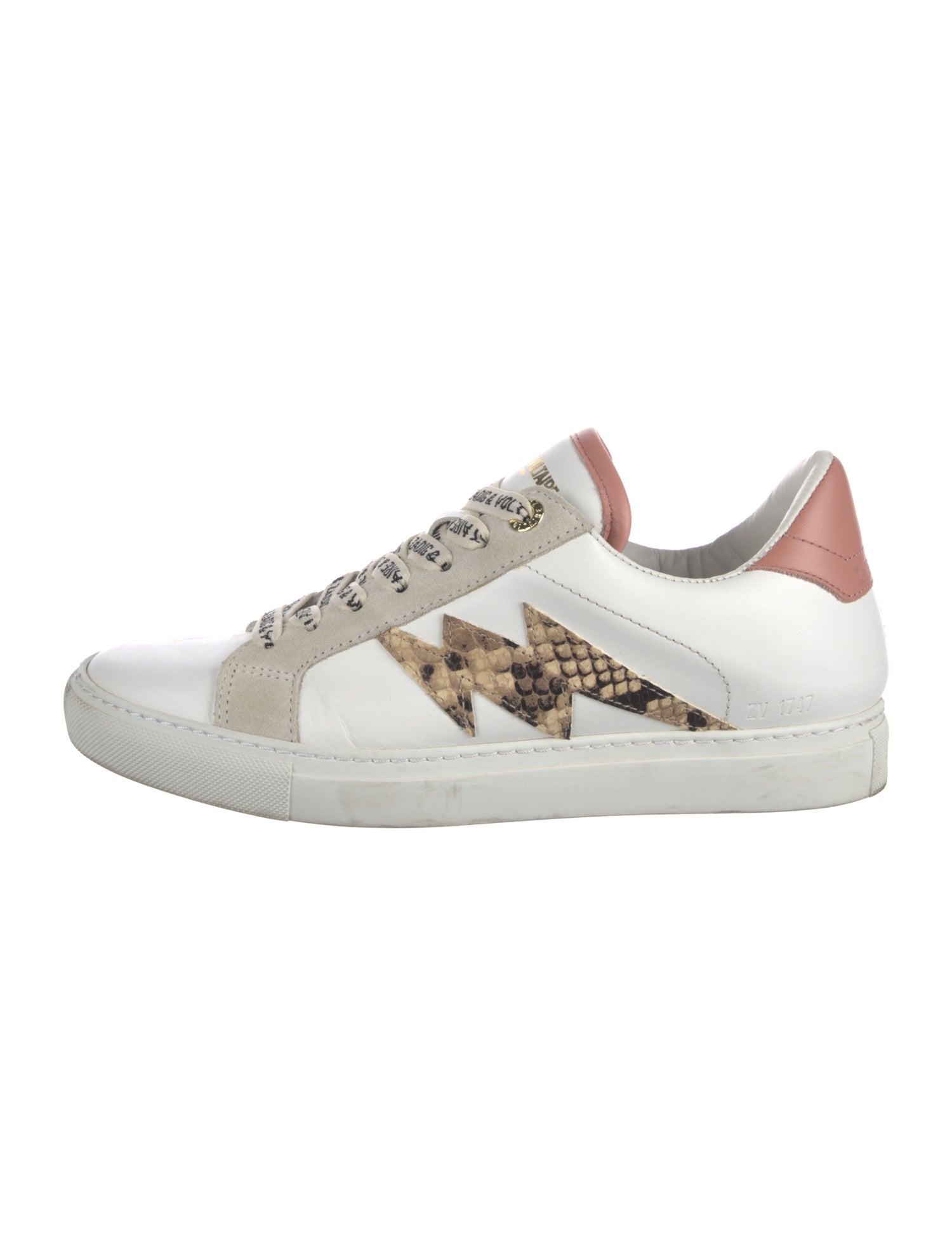 Zadig & Voltaire Leather Animal Print Sneakers