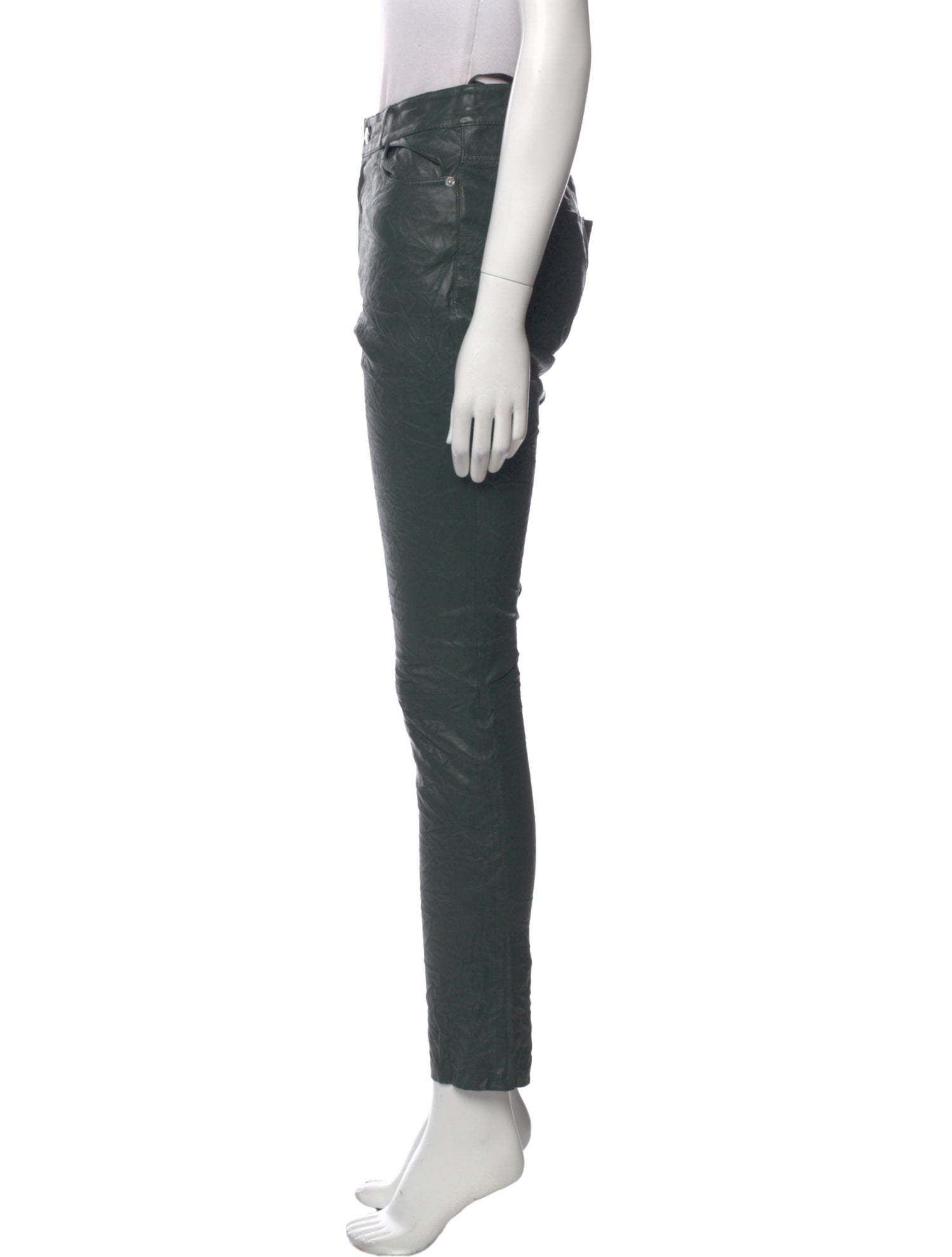 Zadig & Voltaire Lamb Leather Skinny Leg Pants