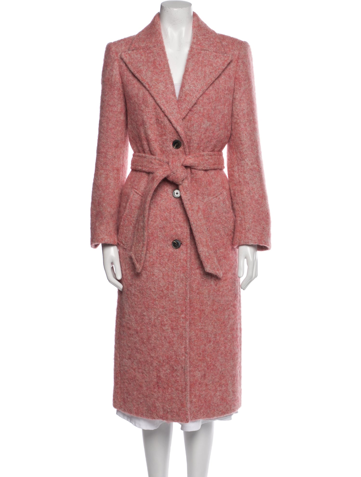 Zadig & Voltaire Virgin Wool Faux Fur Coat