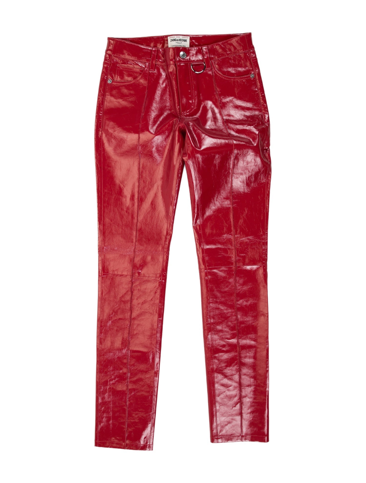 Zadig & Voltaire Lamb Leather Skinny Leg Pants