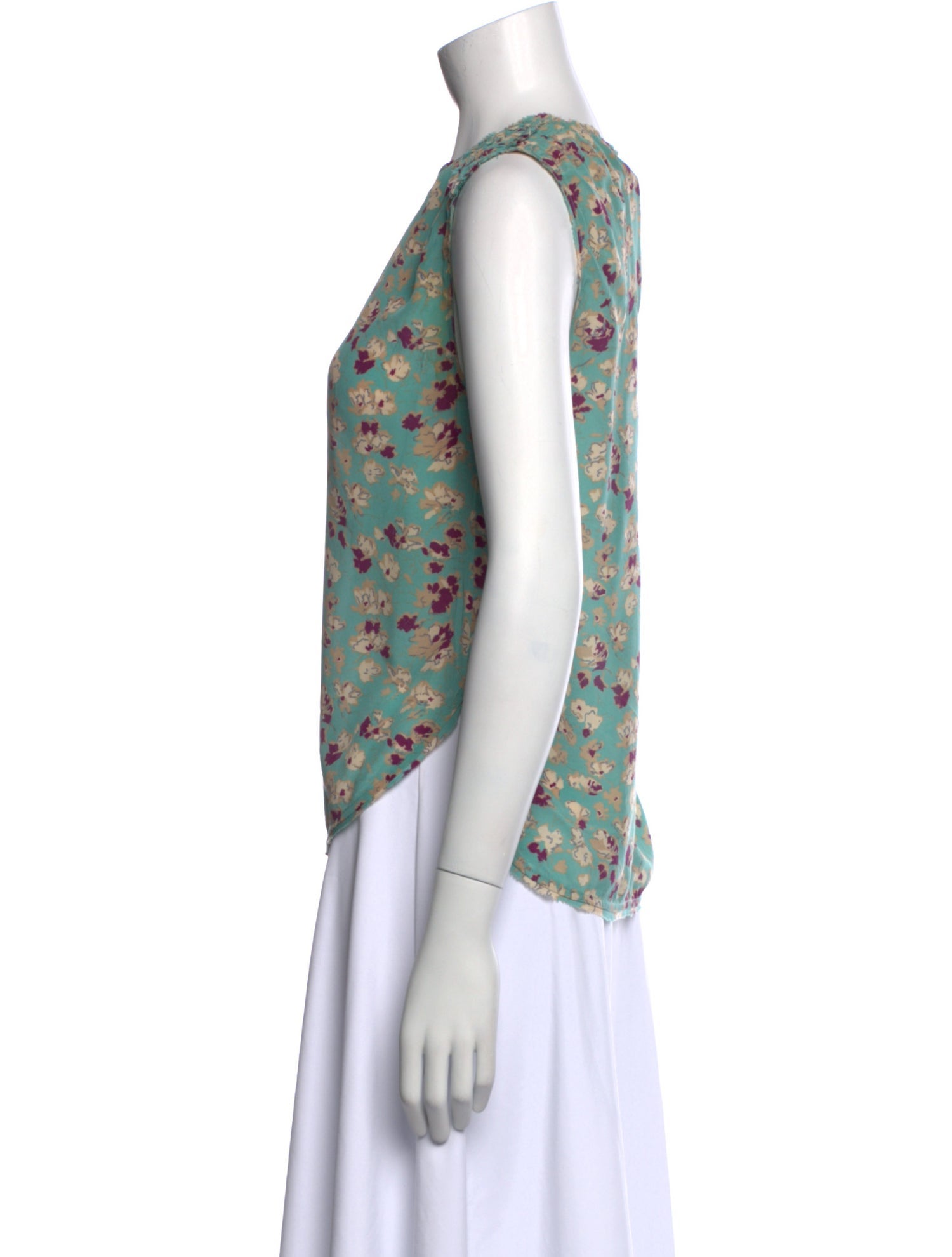 Zadig & Voltaire Floral Print Bateau Neckline Top