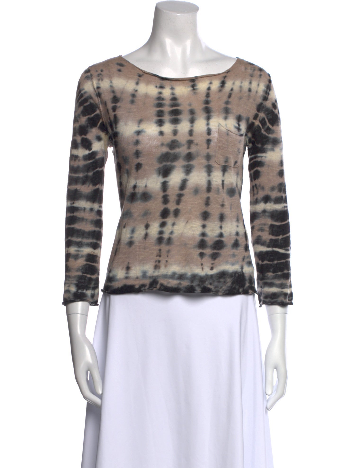 Zadig & Voltaire Linen Tie-Dye Print Top