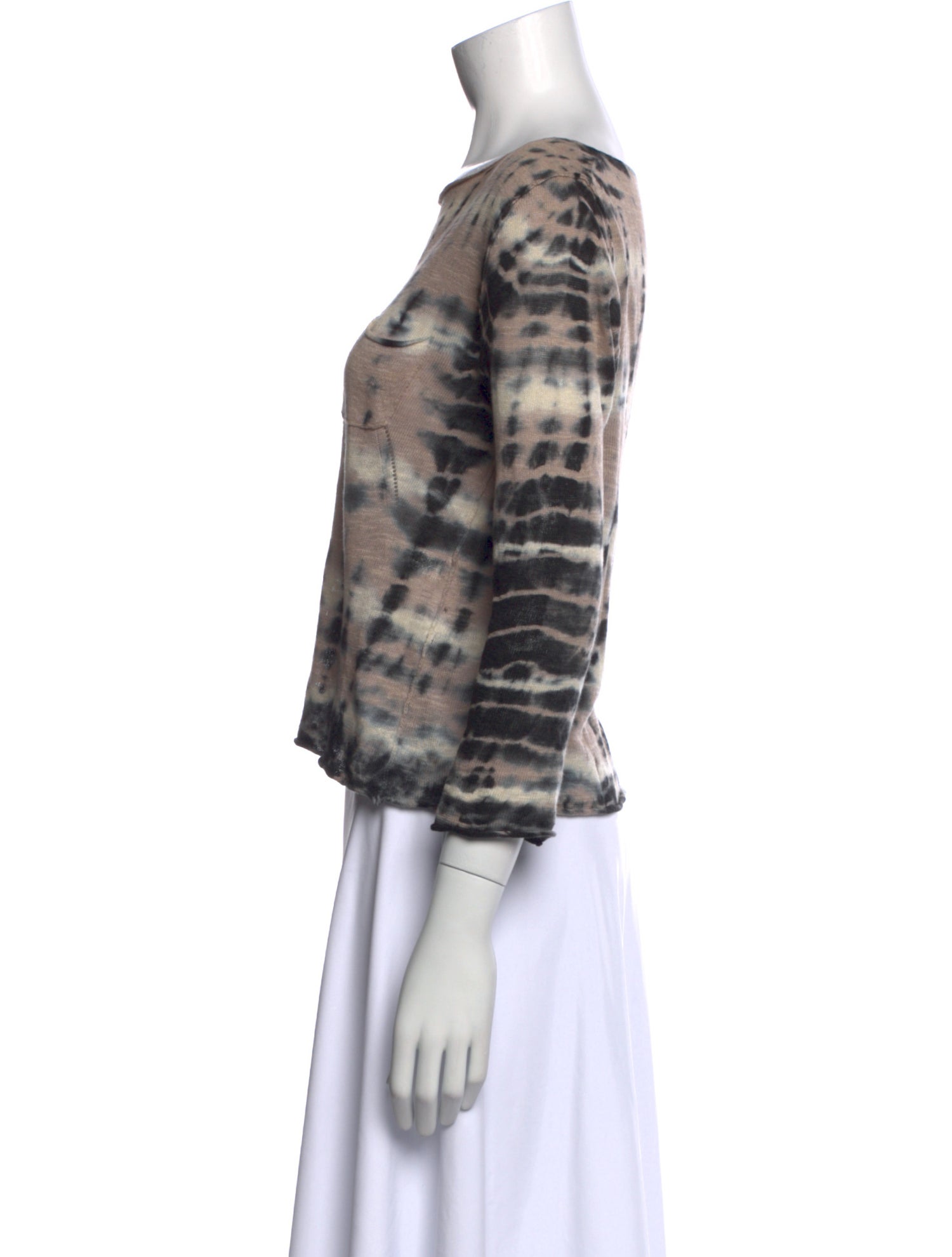 Zadig & Voltaire Linen Tie-Dye Print Top