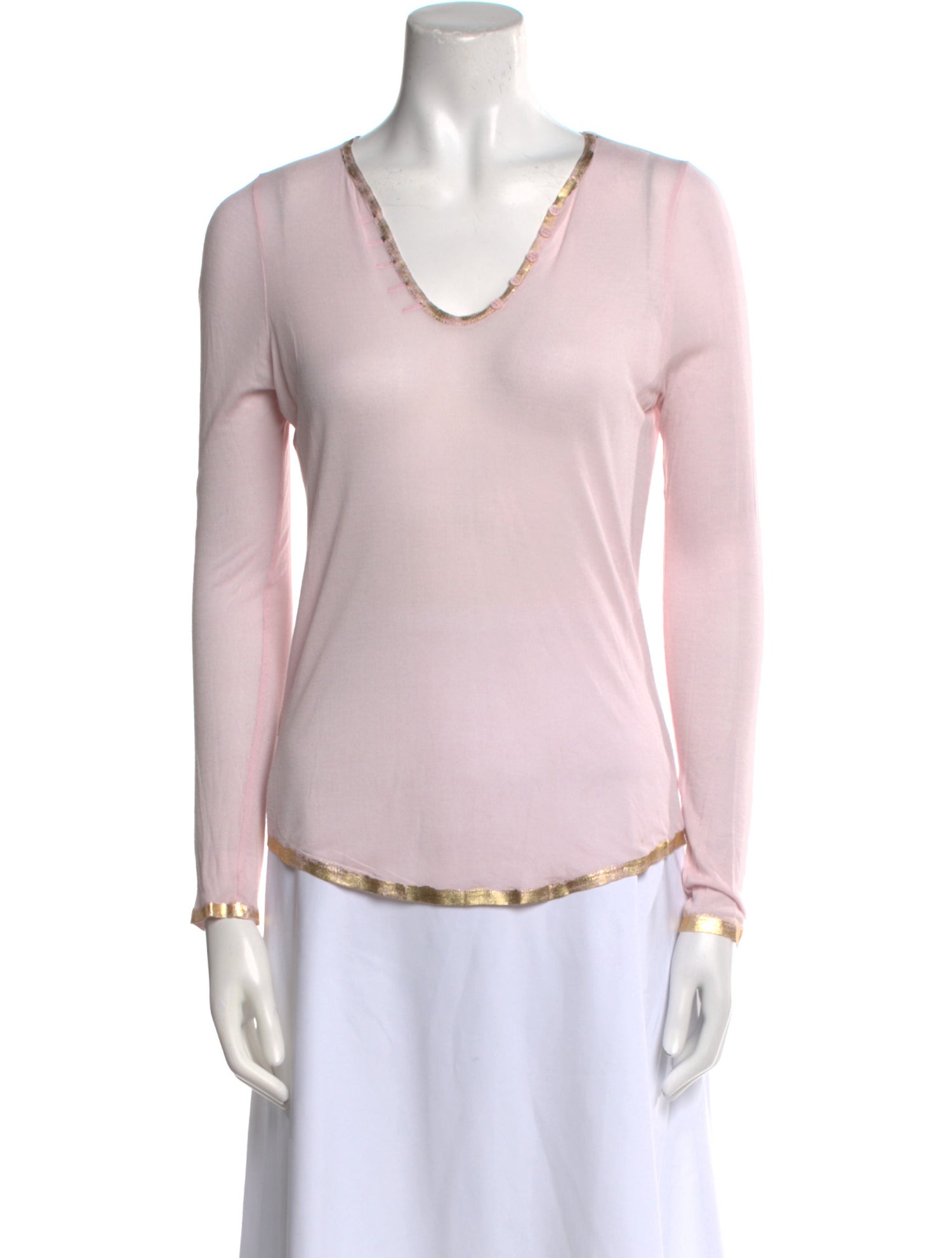 Zadig & Voltaire V-Neck Long Sleeve Top