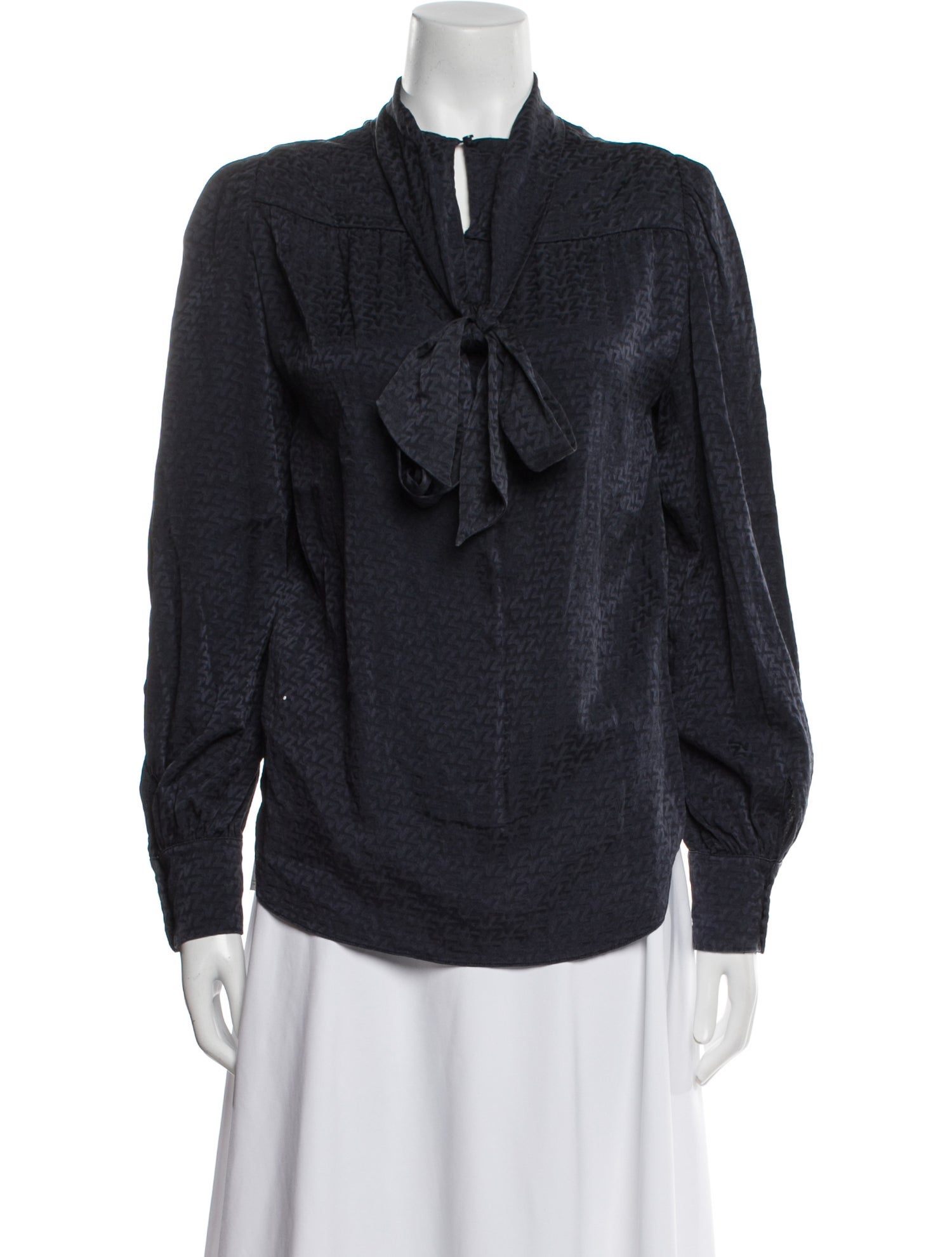 Zadig & Voltaire Silk Mock Neck Blouse