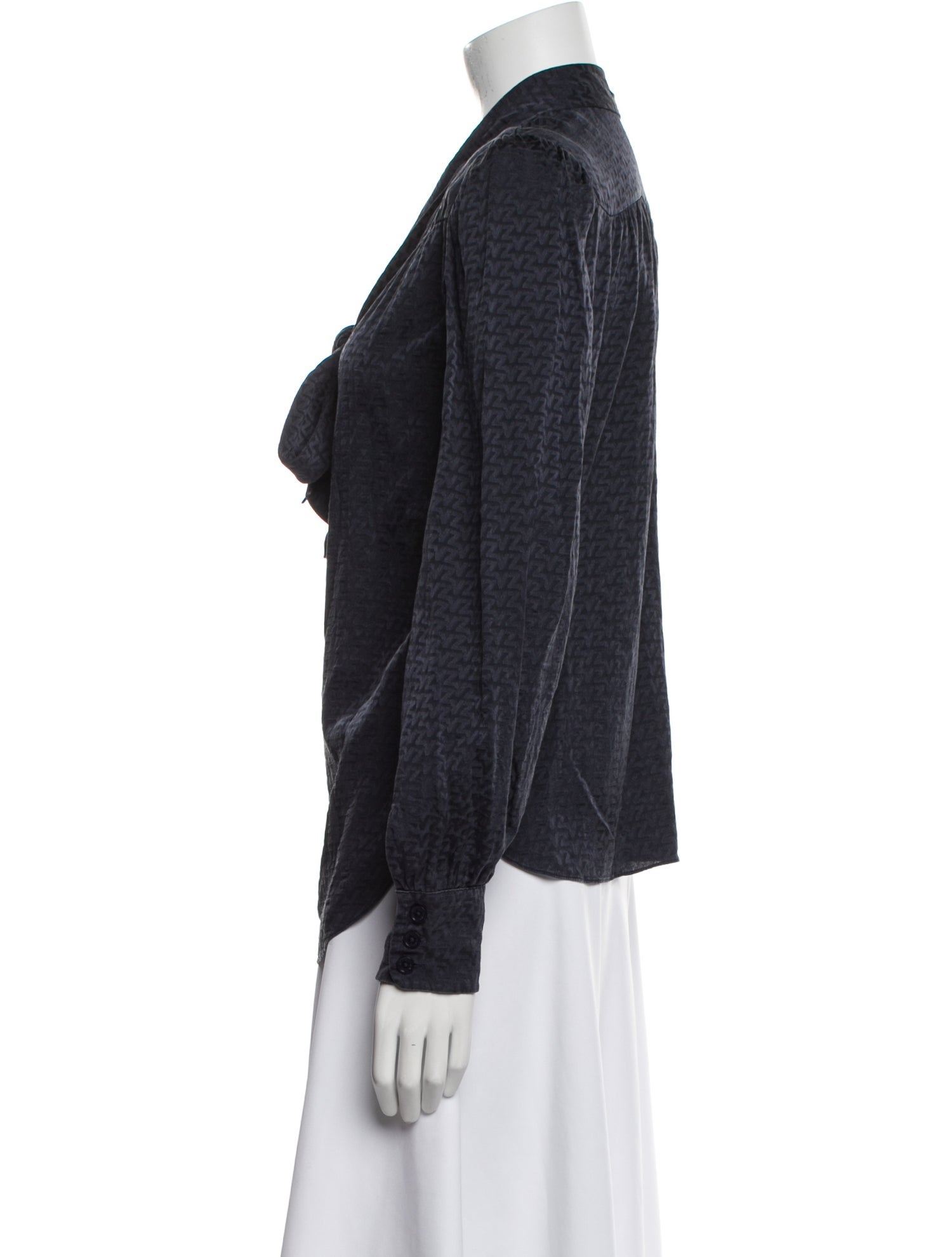 Zadig & Voltaire Silk Mock Neck Blouse