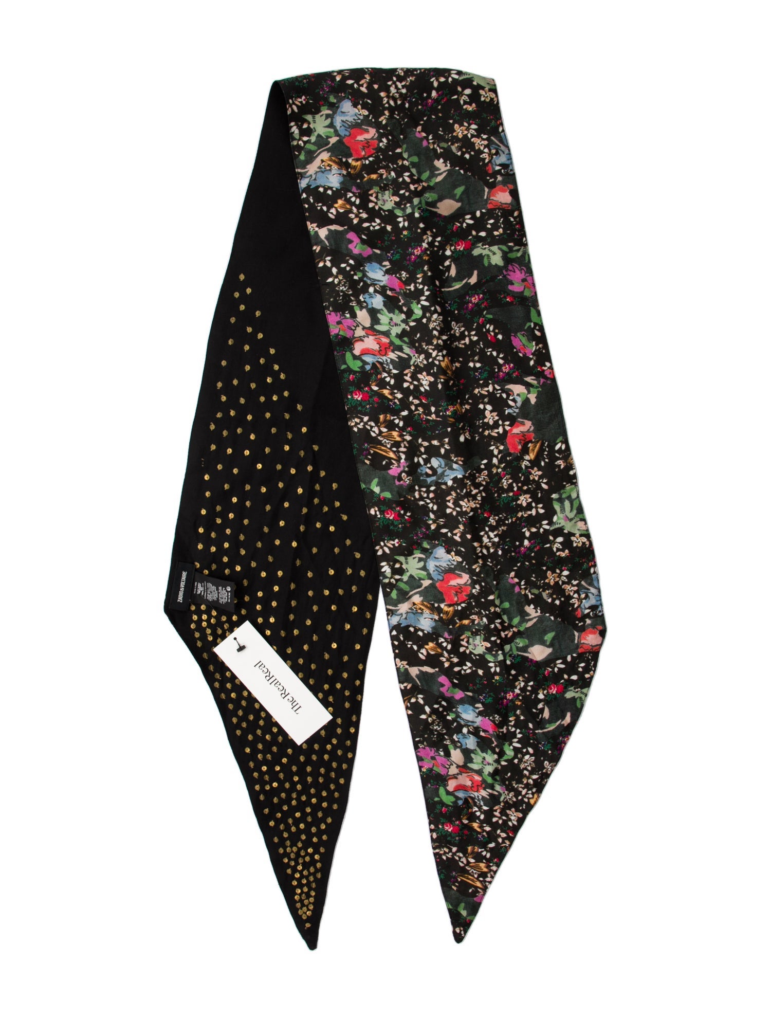 Zadig & Voltaire Silk Floral Print Scarf