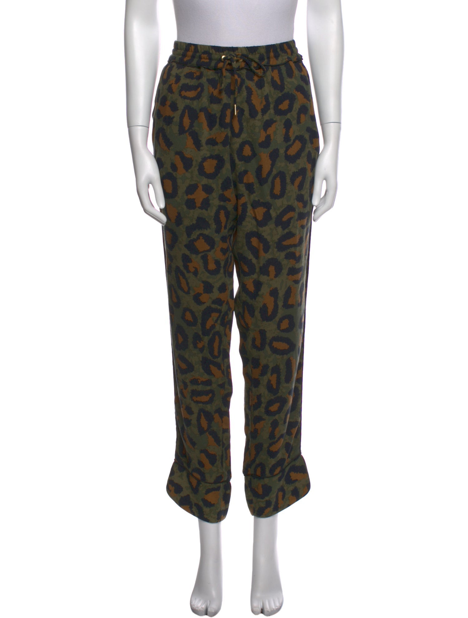 Zadig & Voltaire Animal Print Straight Leg Pants